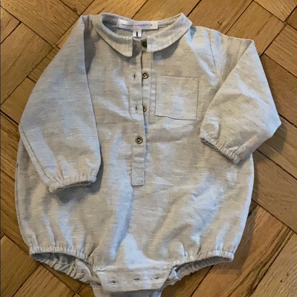 Message in the bottle 9months l/s onesie grey - Picture 3 of 6